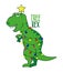 Tree rex - Cute christmas dinosaurs. Adorable t rex character.