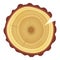 Tree ring icon, timber texture and industry