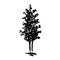 Tree. Single, hand drawn black tree, isolated on white background. Vector illustration.