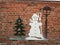 Tree and snowman decorating the wall in Storkow