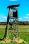 Tree stand , open platforms used by hunters