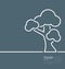 Tree standing alone symbol, design webpage, logo template