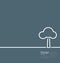 Tree standing alone symbol, logo template corporate style layout