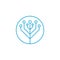 Tree tech logo symbol or icon template. Technology tree vector icon. Circle tech icon
