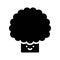 Tree vector, Isolated Spring season solid icon