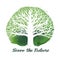 Tree vector logo. Ecology, nature symbol. Environment icon
