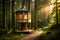 treehouse artist\\\'s studio surrounded by inspiring