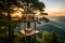 treehouse artist\\\'s studio surrounded by inspiring