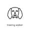 Treeing Walker Coonhound dog icon. Trendy modern flat linear vector Treeing Walker Coonhound dog icon on white background from th