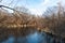 Treelined Canal in Lemont Illinois during Autumn