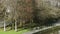 Trees on the bank of the river Water of Leith from Great Junction Bridge - Edinburgh, Scotland