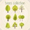 Trees Color Vector Selection