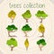 Trees Color Vector Selection