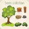 Trees Color Vector Selection