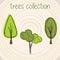 Trees Color Vector Selection