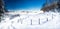 Trees covered by fresh snow in Swiss Alps. Stunning winter landscape.