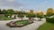 Trees, flowers and plants in the gardens of the Retiro Park, Madrid, Spain