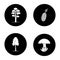 Trees glyph icons set