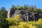 Trees on a granite hill