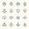 Trees icon set