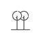 Trees line icon