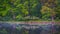 Trees reflecting in a pond at Delaware Water Gap National Recreational Area, New Jersey.