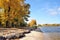 Trees on the river bank, lakes