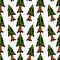 Trees seamless pattern vector illustration for for fabric, cloth, package, wall, decoration, furniture, printing media