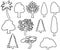 Trees thin line icons