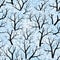 Trees. Winter (seamless vector wallpaper)