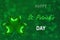 Trefoil, clover, symbol of St. Patrick`s Day, green romantic background for designer, postcard, sale advertisement, 3d
