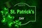 trefoil  clover  symbol of St. Patrick\\\'s Day  green romantic background for designer  postcard  sale advertisement  3d