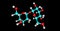 Trehalose molecular structure isolated on black