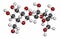 Trehalose (mycose, tremalose) sugar molecule. Atoms are represented as spheres with conventional color coding: hydrogen (white),