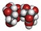 Trehalose (mycose, tremalose) sugar molecule. Atoms are represented as spheres with conventional color coding: hydrogen (white),