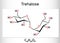 Trehalose, tremalose carbohydrate molecule. Also known as mycose. Is a disaccharide consisting of two molecules of glucose.