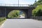 Treis-Karden, Germany - 06 02 2002: bike road under the Mosel bridge