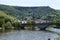Treis-Karden, Germany - 06 02 2002: Mosel bridge with Treis in background
