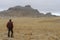 Trekker doing sport in the Sierra de las Nieves