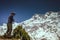 Trekker In front of Nanga Parbat