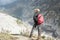 Trekker in the Langtang Valley