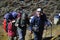 Trekkers in the Gokyo Valley in the Everest Region of Nepal