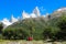 Trekkers looking at Fitz Roy