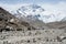 Trekkers at the North Face of Mount Everest Base Camp