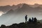 Trekkers on Shira plateau, Kilimanjaro