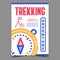 Trekking Adventure Advertisement Poster Vector