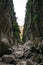 Trekking, hiking in canyon Torrent de Pareis Sa Calobra canyon, Mallorca