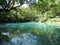 Trekking through the jungle. The turquoise waters of Rio Celese.