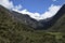 Trekking in Laguna 69, Snow-capped mountains on the way to the Lagoon 69, Peru