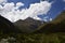 Trekking in Laguna 69, Snow-capped mountains on the way to the Lagoon 69, Peru